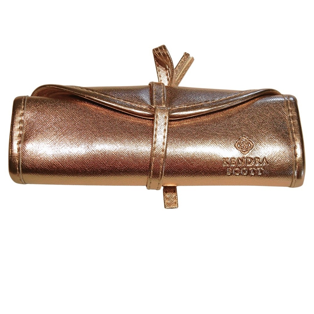 Kendra Scott Rose Gold Jewelry Travel Roll Organizer Pouch